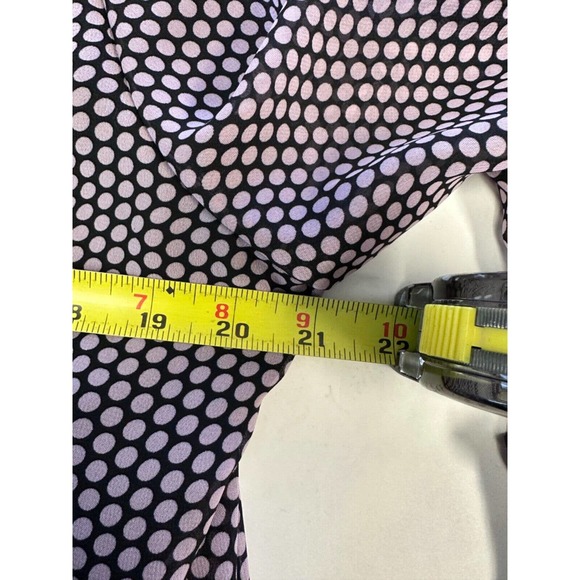 Nannette Lepore Black and Light Pink Polka Dot Print Women's Top - Picture 5 of 6